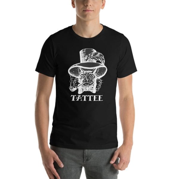 unisex staple cat t-shirt black front
